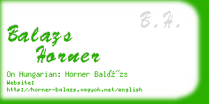 balazs horner business card
